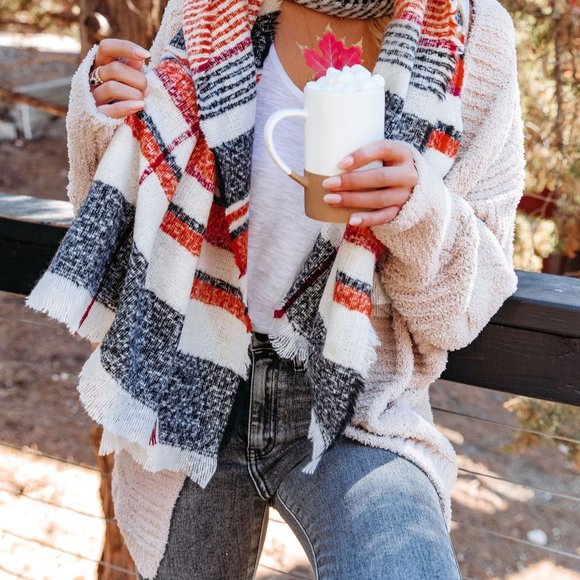 JENESIS STRIPED SCARF - BLACK COMBO - Picture 4 of 4